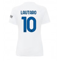 Koszulka piłkarska Inter Milan Lautaro Martinez #10 Strój wyjazdowy dla kobiety 2023-24 tanio Krótki Rękaw